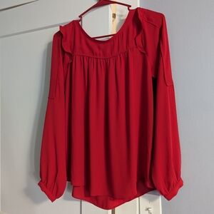 Loft Red Blouse